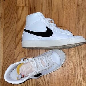 Nike White and Black Blazers